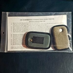 TENS UNIT - AG GARMENTS Reusable Conductive Electrode Panels - 1 pair - NWT